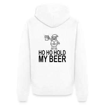 Fun Fun Funny - Unisex Premium Organic Zip Hoodie - white - Back - Thijin (182cm)