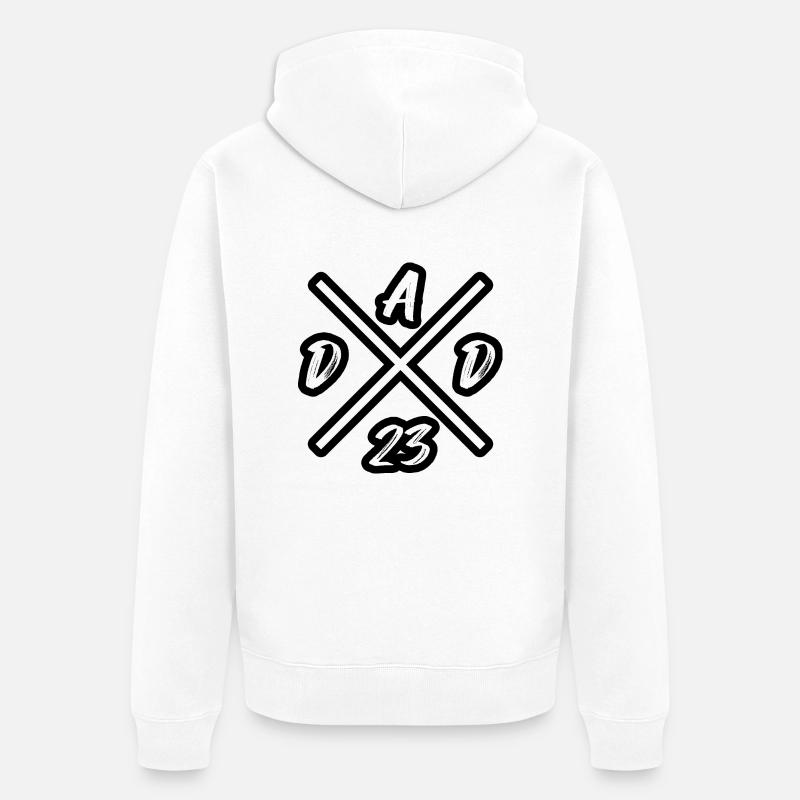Père/Papa 2023 - Veste à capuche bio Premium Unisexe - blanc