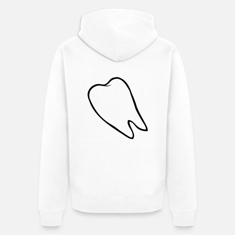 Bande dessinée Molar perdue - Veste à capuche bio Premium Unisexe - blanc