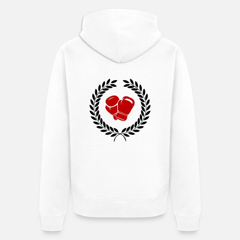 Boxe - Veste à capuche bio Premium Unisexe - blanc