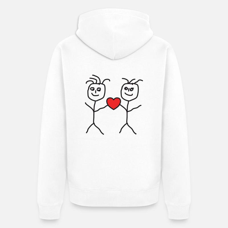 Stick hommes - Veste à capuche bio Premium Unisexe - blanc