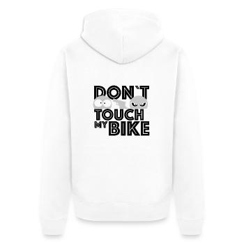Dont touch my Bike - The boy with the gun - Unisex Premium Organic Zip Hoodie - white - Back - Thijin (182cm)