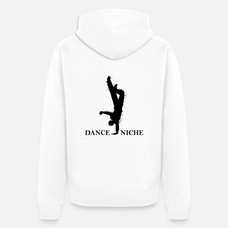 Danse Musique de danse - Veste à capuche bio Premium Unisexe - blanc