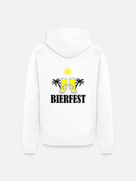 bierfest 02 - Unisex Premium Bio Zip Hoodie - Weiß