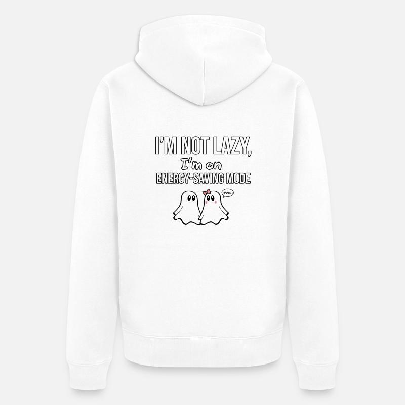 CITATIONS DE GHOST 08 - Veste à capuche bio Premium Unisexe - blanc