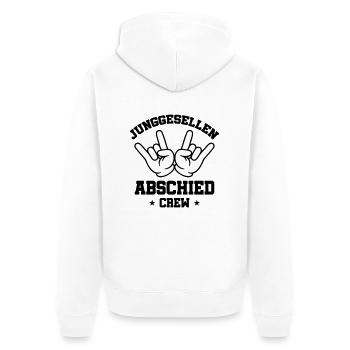 Junggesellenabschied Crew Jga Party - Unisex Premium Bio Zip Hoodie - Weiß - Hinten - Thijin (182cm)