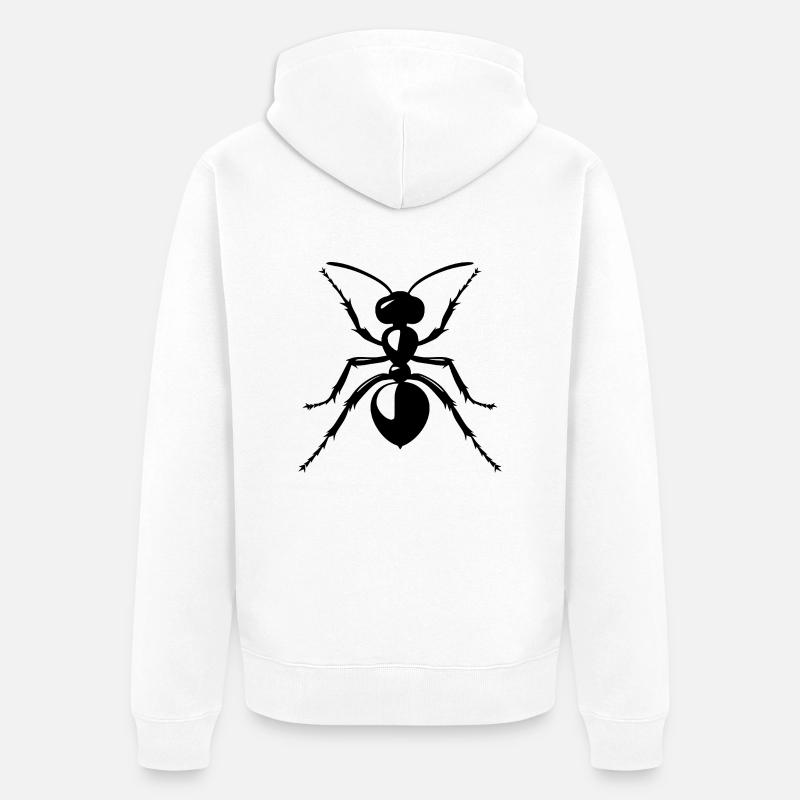 Fourmi - Veste à capuche bio Premium Unisexe - blanc