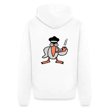 kapitaen_moewe - Veste à capuche bio Premium Unisexe - blanc - Dos - Thijin (182cm)