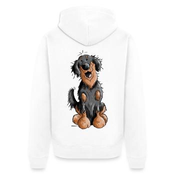 Mignon Hovawart - Veste à capuche bio Premium Unisexe - blanc - Dos - Thijin (182cm)