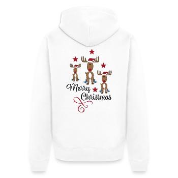 Joyeux noel - Veste à capuche bio Premium Unisexe - blanc - Dos - Thijin (182cm)