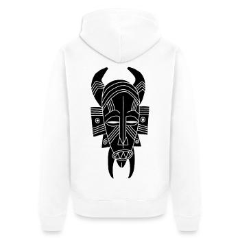 Démon noir africain - Veste à capuche bio Premium Unisexe - blanc - Dos - Thijin (182cm)