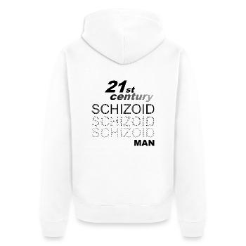 Schizoid Man - Unisex Premium Organic Zip Hoodie - white - Back - Thijin (182cm)