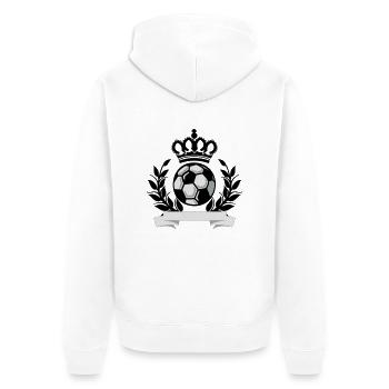 fussball kronenbanner - Veste à capuche bio Premium Unisexe - blanc - Dos - Thijin (182cm)