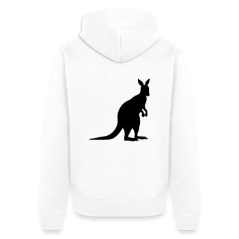 kangaroo animal - Veste à capuche bio Premium Unisexe - blanc - Dos - Thijin (182cm)