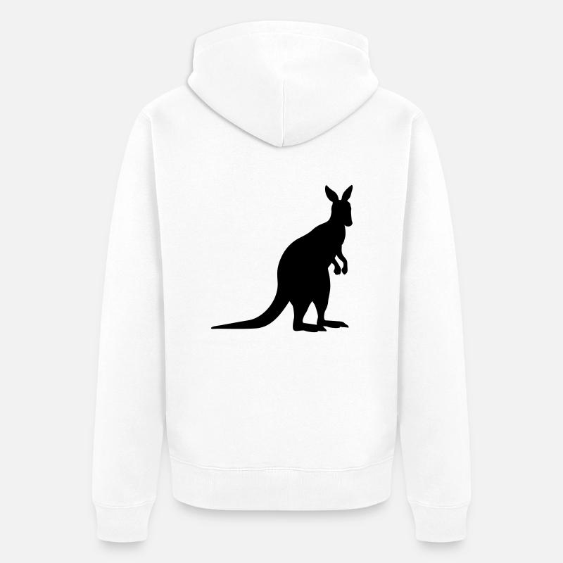 kangaroo animal - Veste à capuche bio Premium Unisexe - blanc