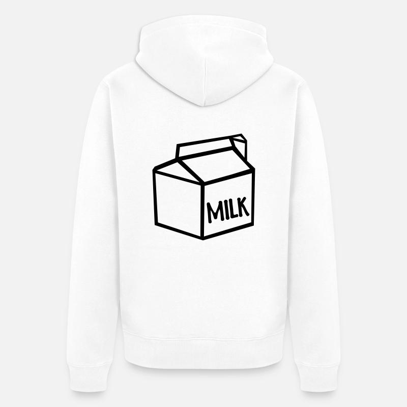 Lait - Veste à capuche bio Premium Unisexe - blanc