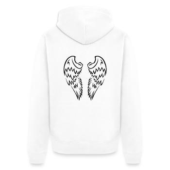Ailes d'ange - Veste à capuche bio Premium Unisexe - blanc - Dos - Thijin (182cm)