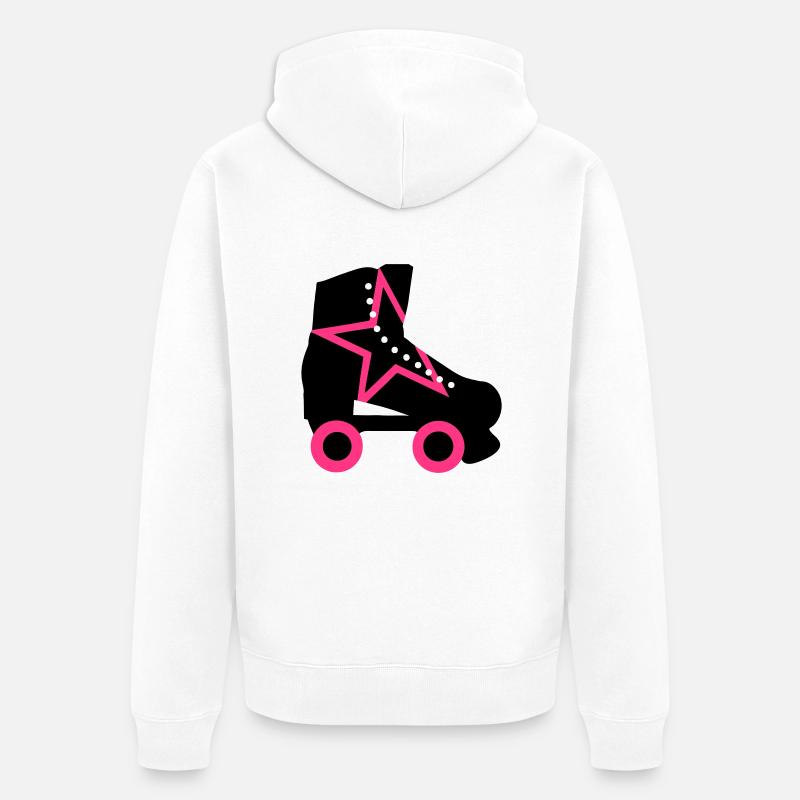rollschuh - Unisex Premium Bio Zip Hoodie - Weiß