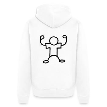Muscles - Veste à capuche bio Premium Unisexe - blanc - Dos - Thijin (182cm)