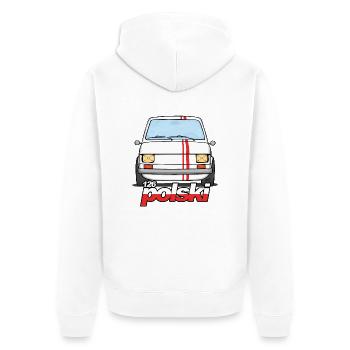 126 Classic Polski WR - Unisex Premium Bio Zip Hoodie - Weiß - Hinten - Thijin (182cm)