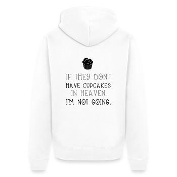 Cupcakes - Unisex Premium Organic Zip Hoodie - white - Back - Thijin (182cm)