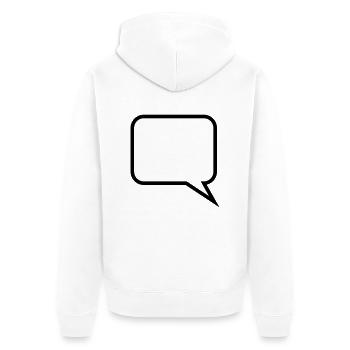 Ballon / / dessin animé / / dire / / déclaration - Veste à capuche bio Premium Unisexe - blanc - Dos - Thijin (182cm)