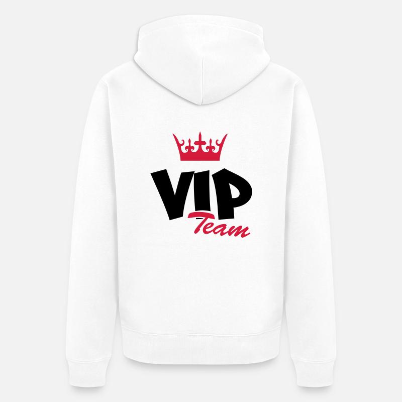 vip_team2 - Unisex Premium Bio Zip Hoodie - Weiß