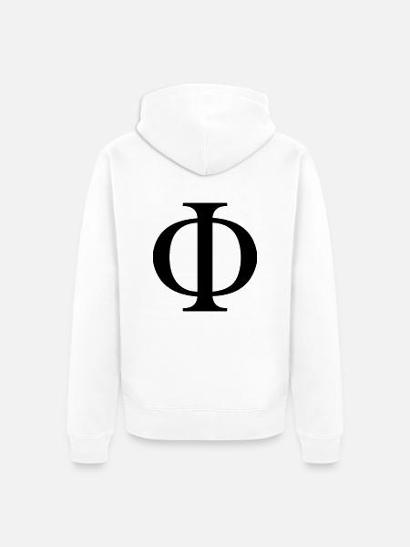 symbole du Nombre d'Or - Veste à capuche bio Premium Unisexe - blanc