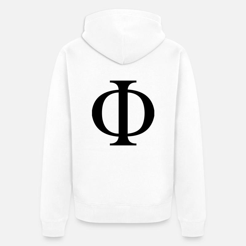 symbole du Nombre d'Or - Veste à capuche bio Premium Unisexe - blanc
