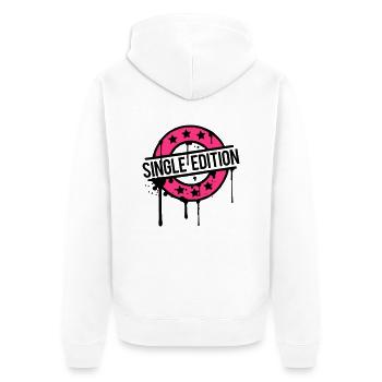 Single Edition stamp graffiti pink award - Unisex Premium Organic Zip Hoodie - white - Back - Thijin (182cm)