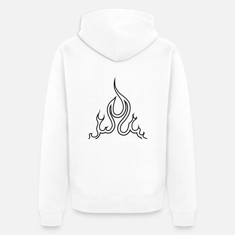 feu - Veste à capuche bio Premium Unisexe - blanc