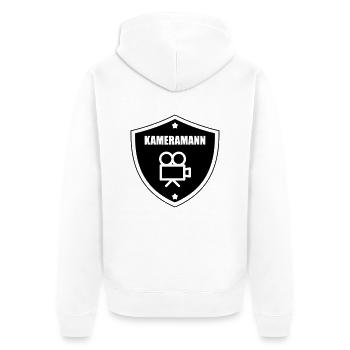 Cameraman / Camera / Video / Cadreur - Veste à capuche bio Premium Unisexe - blanc - Dos - Thijin (182cm)