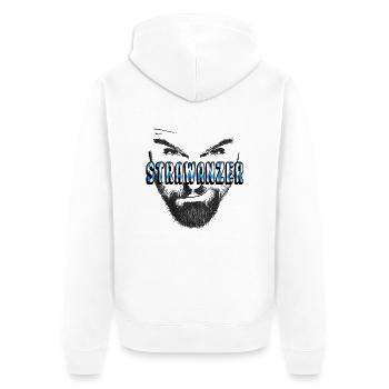Strawanzer bayrisch dialekt - Unisex Premium Bio Zip Hoodie - Weiß - Hinten - Thijin (182cm)