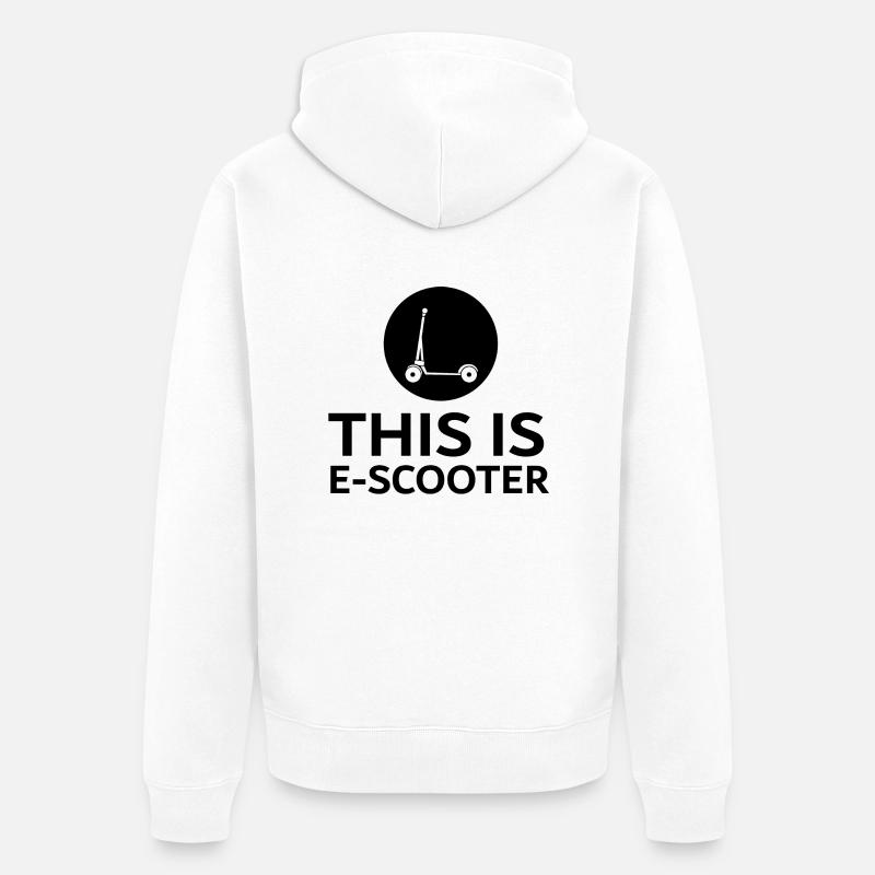 E-Scooter E-Roller Scooter - Veste à capuche bio Premium Unisexe - blanc