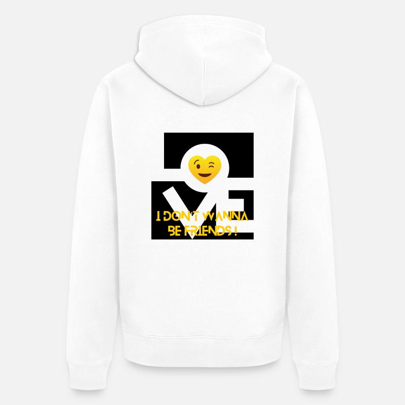 Plus que de l'amitié - Veste à capuche bio Premium Unisexe - blanc