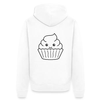 sweet cupcake - Unisex Premium Bio Zip Hoodie - Weiß - Hinten - Thijin (182cm)