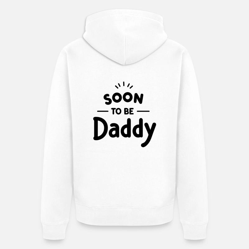 Bientôt papa - Veste à capuche bio Premium Unisexe - blanc