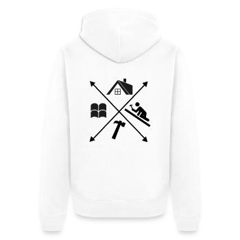 Couvreur - Veste à capuche bio Premium Unisexe - blanc - Dos - Thijin (182cm)