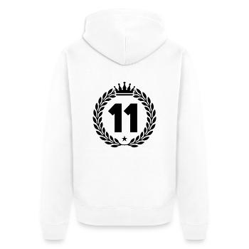 11 Armoiries - Veste à capuche bio Premium Unisexe - blanc - Dos - Thijin (182cm)