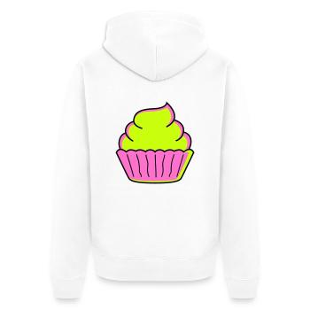 cupcake - Unisex Premium Bio Zip Hoodie - Weiß - Hinten - Thijin (182cm)