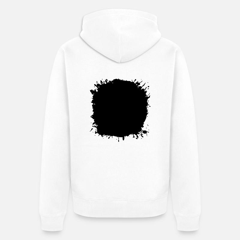 splatter klecks - Unisex Premium Bio Zip Hoodie - Weiß