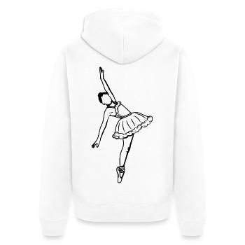 Ballerine - Veste à capuche bio Premium Unisexe - blanc - Dos - Thijin (182cm)