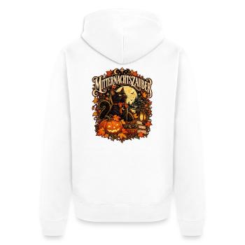 Mitternachtszauber - Unisex Premium Bio Zip Hoodie - Weiß - Hinten - Thijin (182cm)