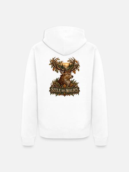 Seele des Waldes - Unisex Premium Bio Zip Hoodie - Weiß
