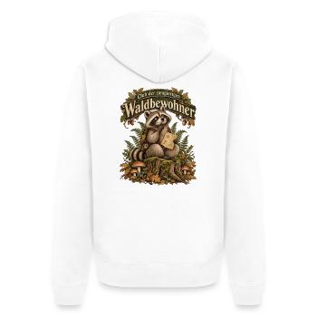 Club der neugierigen Waldbewohner - Unisex Premium Bio Zip Hoodie - Weiß - Hinten - Thijin (182cm)