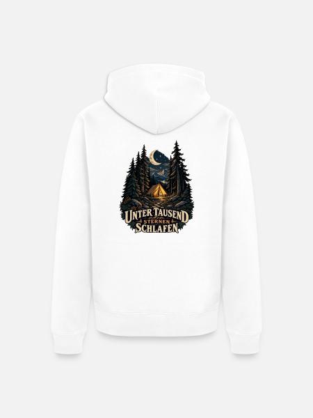 Unter tausend Sternen schlafen - Unisex Premium Bio Zip Hoodie - Weiß