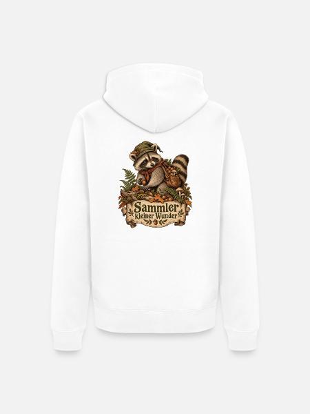 Sammler kleiner Wunder - Unisex Premium Bio Zip Hoodie - Weiß