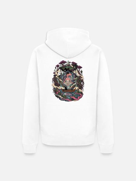 zen zen zen - Unisex Premium Bio Zip Hoodie - Weiß