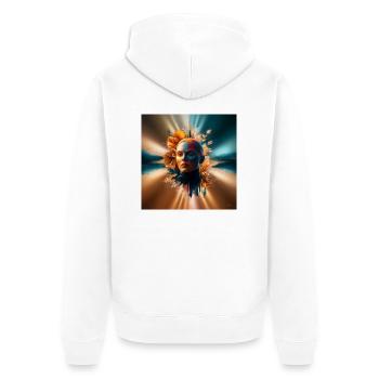 Un visage mystique - Veste à capuche bio Premium Unisexe - blanc - Dos - Thijin (182cm)