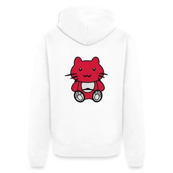 chat sans CHAPEAU 4 - Veste à capuche bio Premium Unisexe - blanc - Dos - Thijin (182cm)